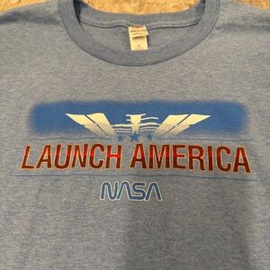 NASA Launch America kids shirt M 8 Kennedy Space Center astronaut boys girls